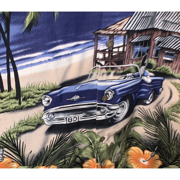 Vintage Authentic Big Dogs button down shirt 3X / dog in car - Picture 7 of 11